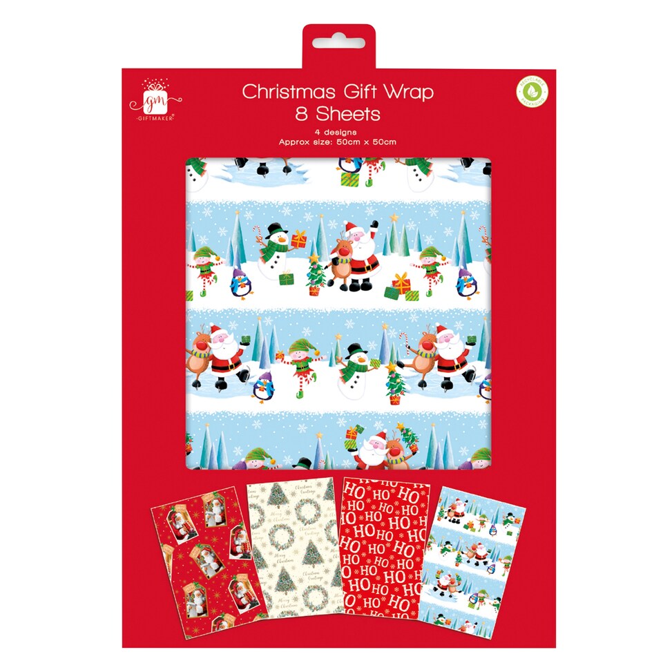 Giftmaker Christmas Gift Wrap 8 Sheets