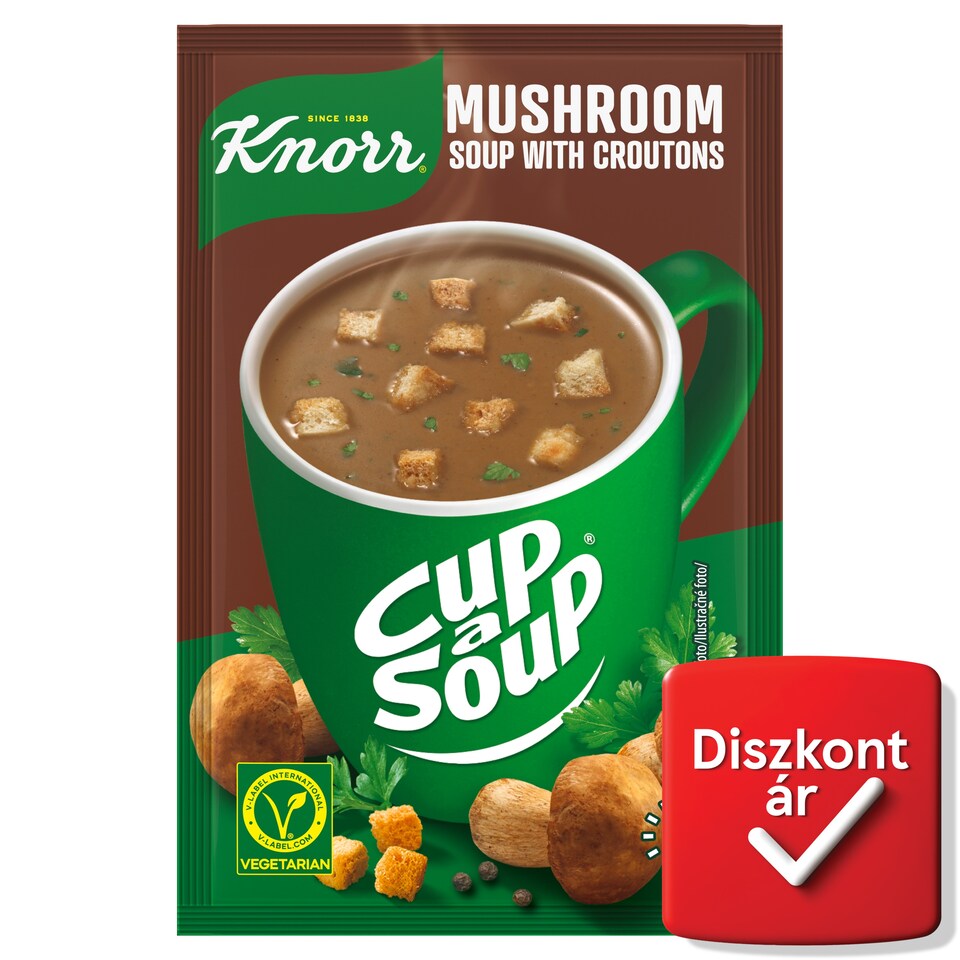 Knorr Cup a Soup instant vargányakrémleves zsemlekockával 15 g