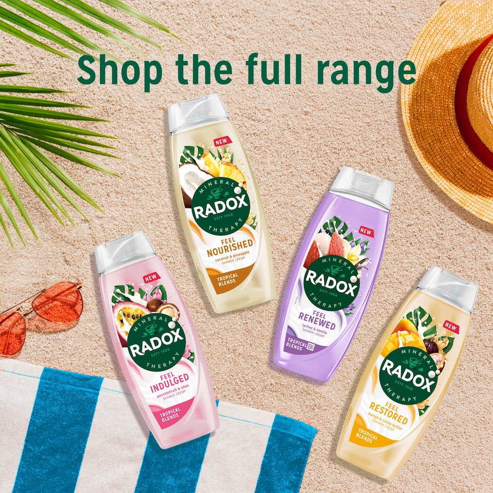 image 1 of Radox Mineral Therapy Feel Renewed Lychee & Vanilla Body Wash Shower Cream 450ml