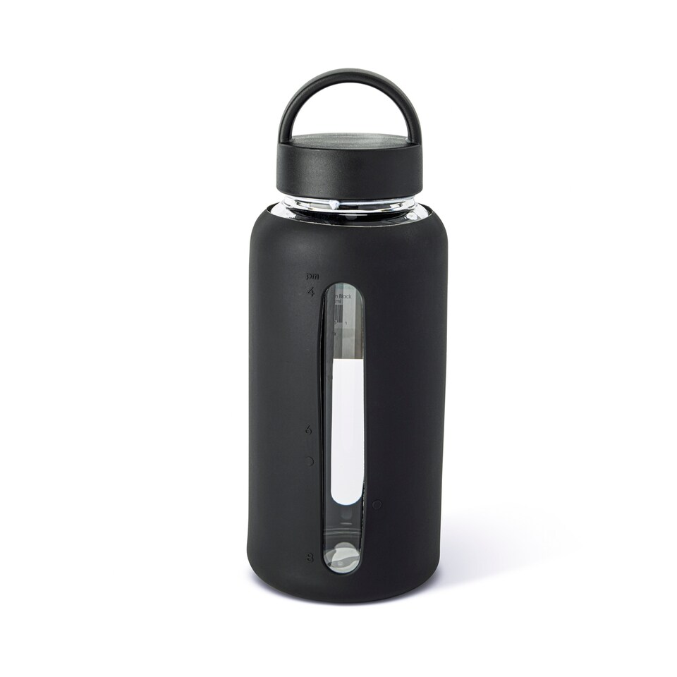 image 1 of Core Kitchen Black Glass Water Bottle Tumbler 798ml