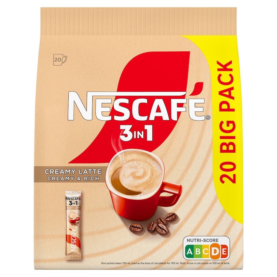 NESCAFÉ 3IN1 Creamy Latte Rozpustná káva, 20 vrecúšok x 15 g (300 g)