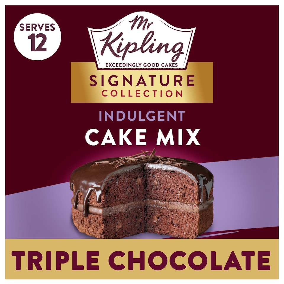 image 1 of Mr Kipling Signature Triple Chocolate Cake mix 416g
