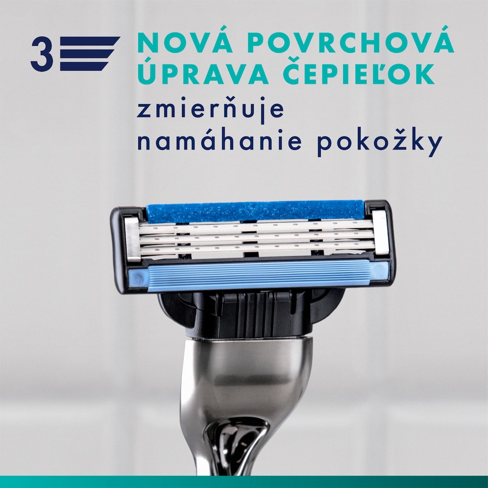 obrázok 1 z Gillette Mach3 Náhradné Holiace Hlavice pre Mužov, Gillette Náhradné Holiace Hlavice s 3 Čepieľkami