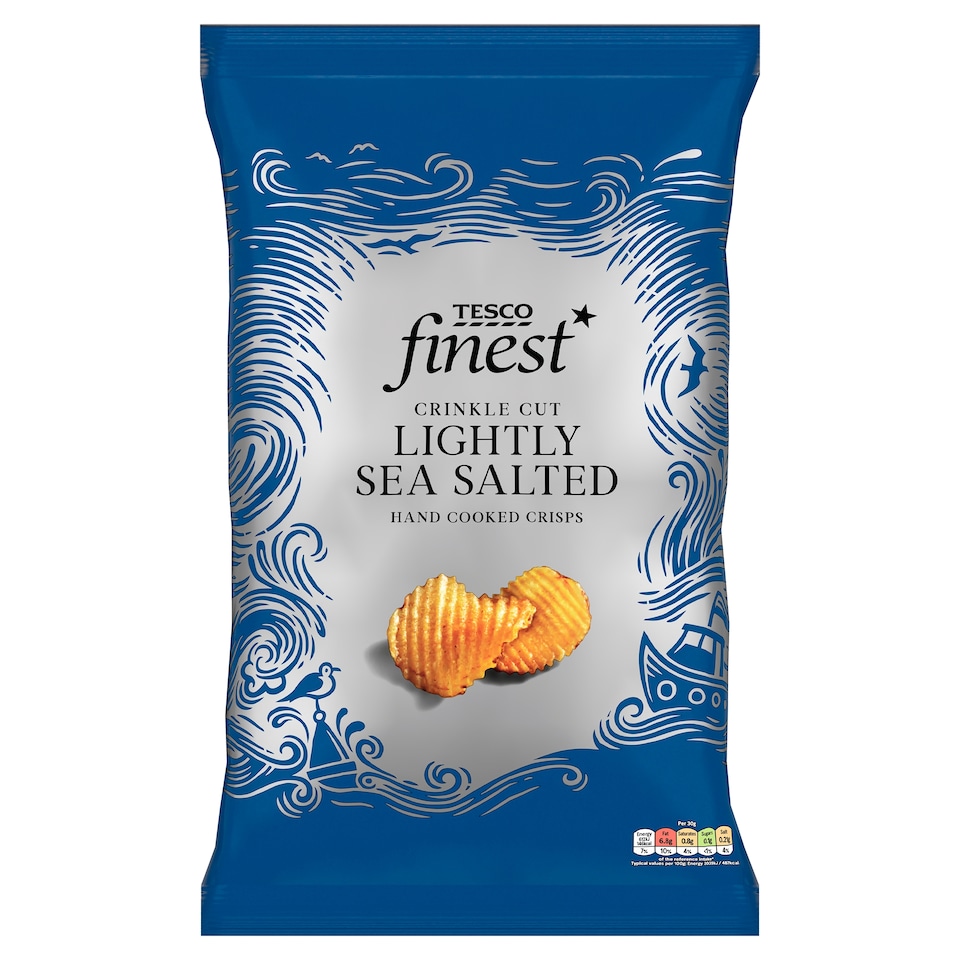 Tesco Finest Lightly Sea Salted Crinkle Cut Crisps 300g