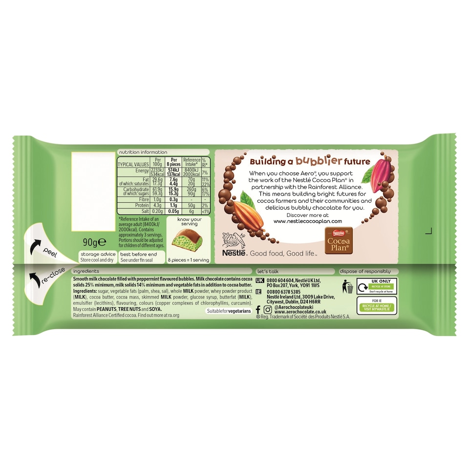 image 1 of Aero Peppermint Mint Chocolate Sharing Bar 90g