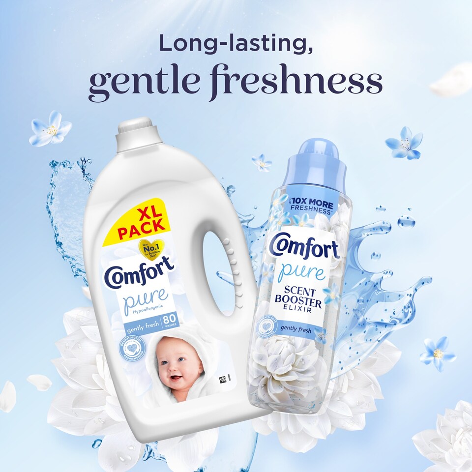 image 1 of Comfort Pure Sensitive Gently Fresh Fabric Conditioner 80 Washes 2400ml