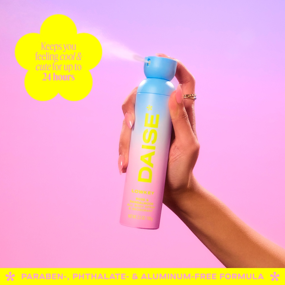 image 1 of DAISE LOWKEY ROSE & SANDALWOOD ALL BODY SPRAY & DEODORANT 120ML