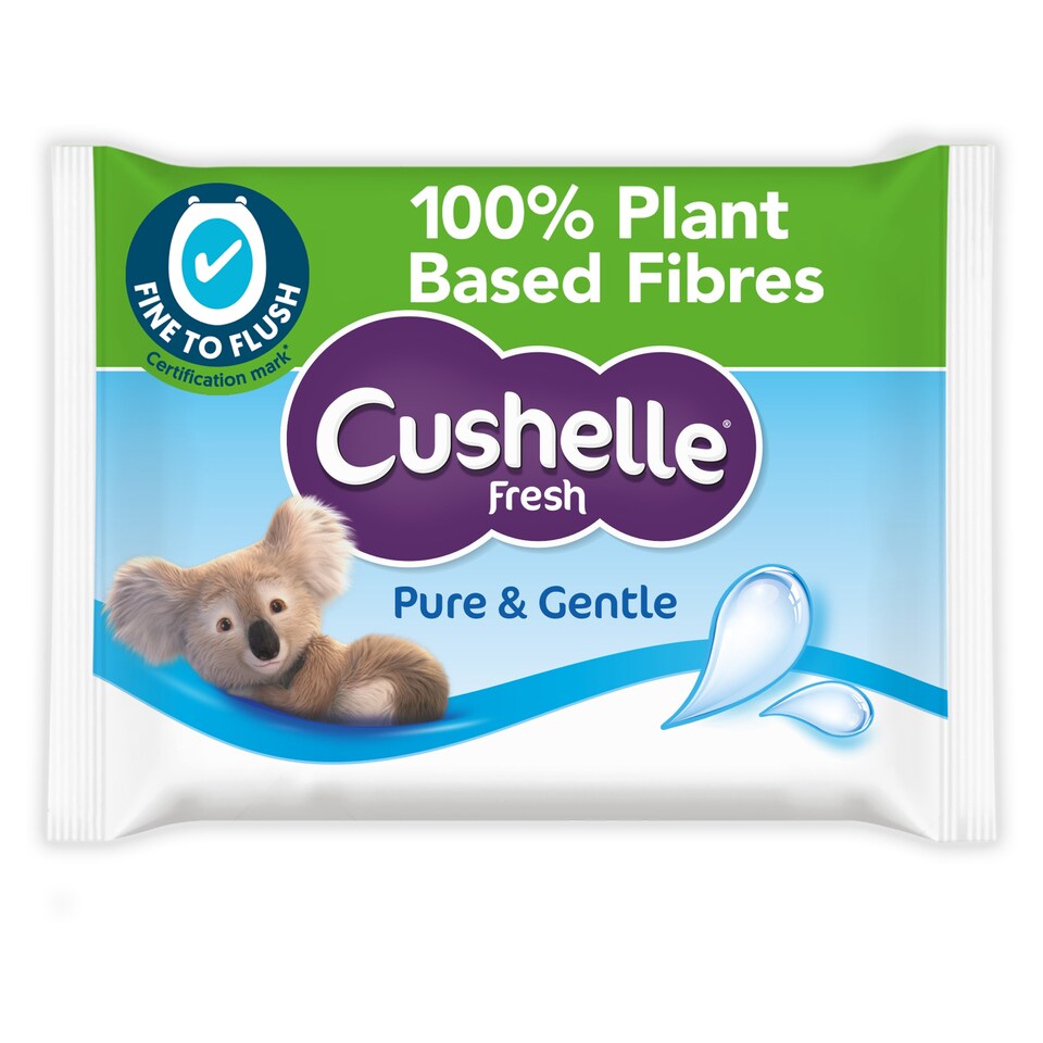 image 1 of Cushelle Fresh Care Flushable Moist Toilet Tissue Wipes 38 Pack