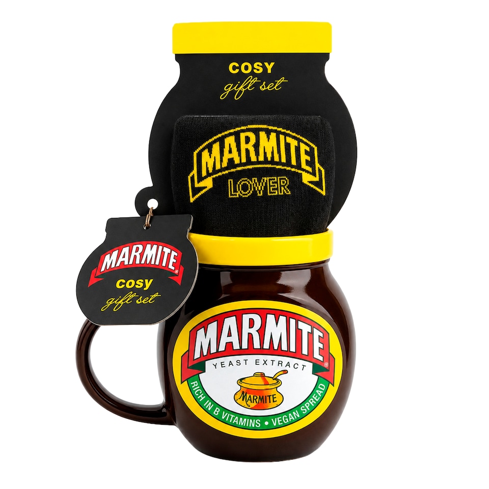 image 1 of Marmite Jar Shaped Mug With Socks Gift Set