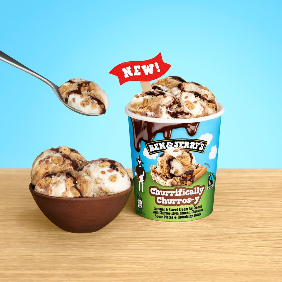 image 1 of Ben & Jerry's Churrifically Churros-y Ice Cream Tub 465ml
