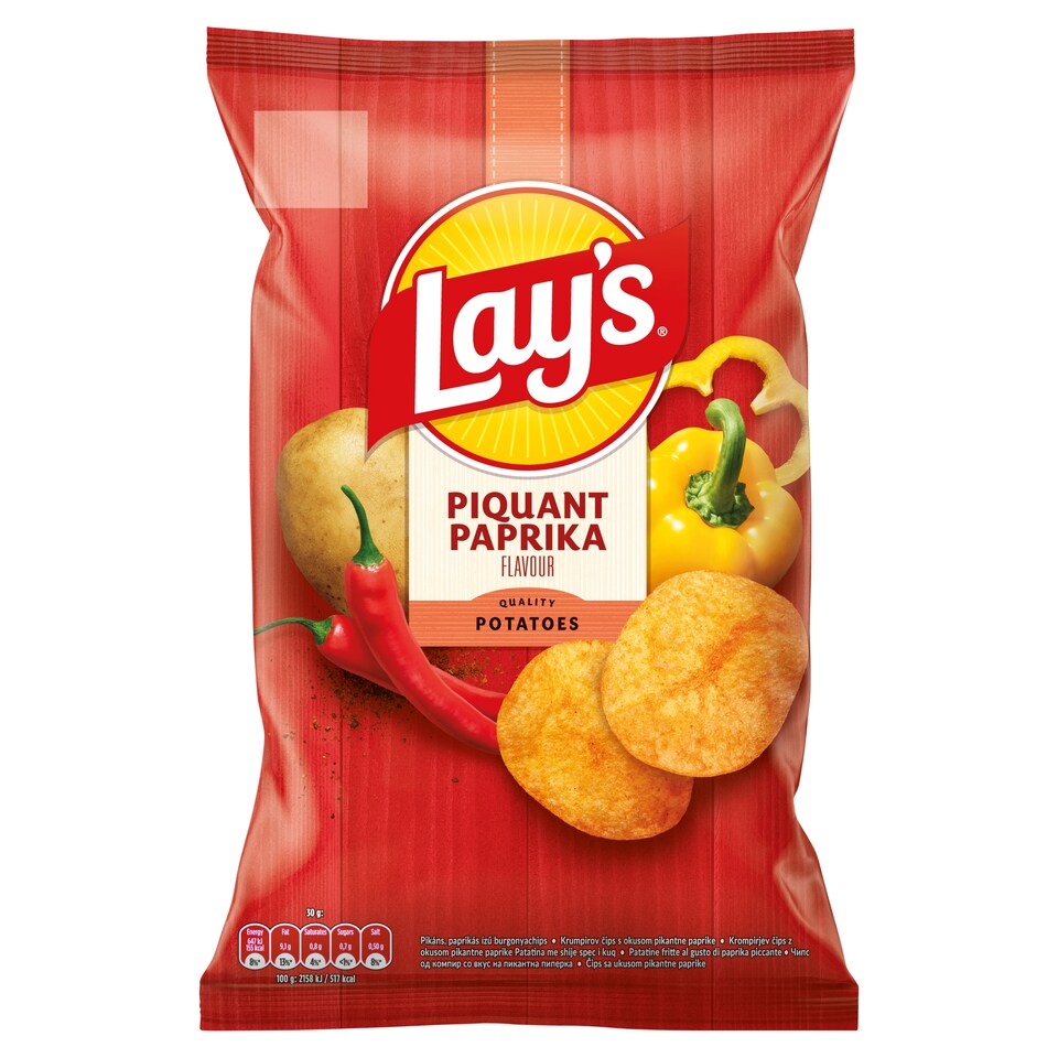 Lay's pikáns, paprikás ízű burgonyachips 130 g