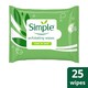 image 1 of Simple Kind To Skin Exfoliating Facial Wipes 25S