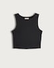 image 2 of Rise by Zara McDermott Ribbed Sleeveless Loungewear Top in Black