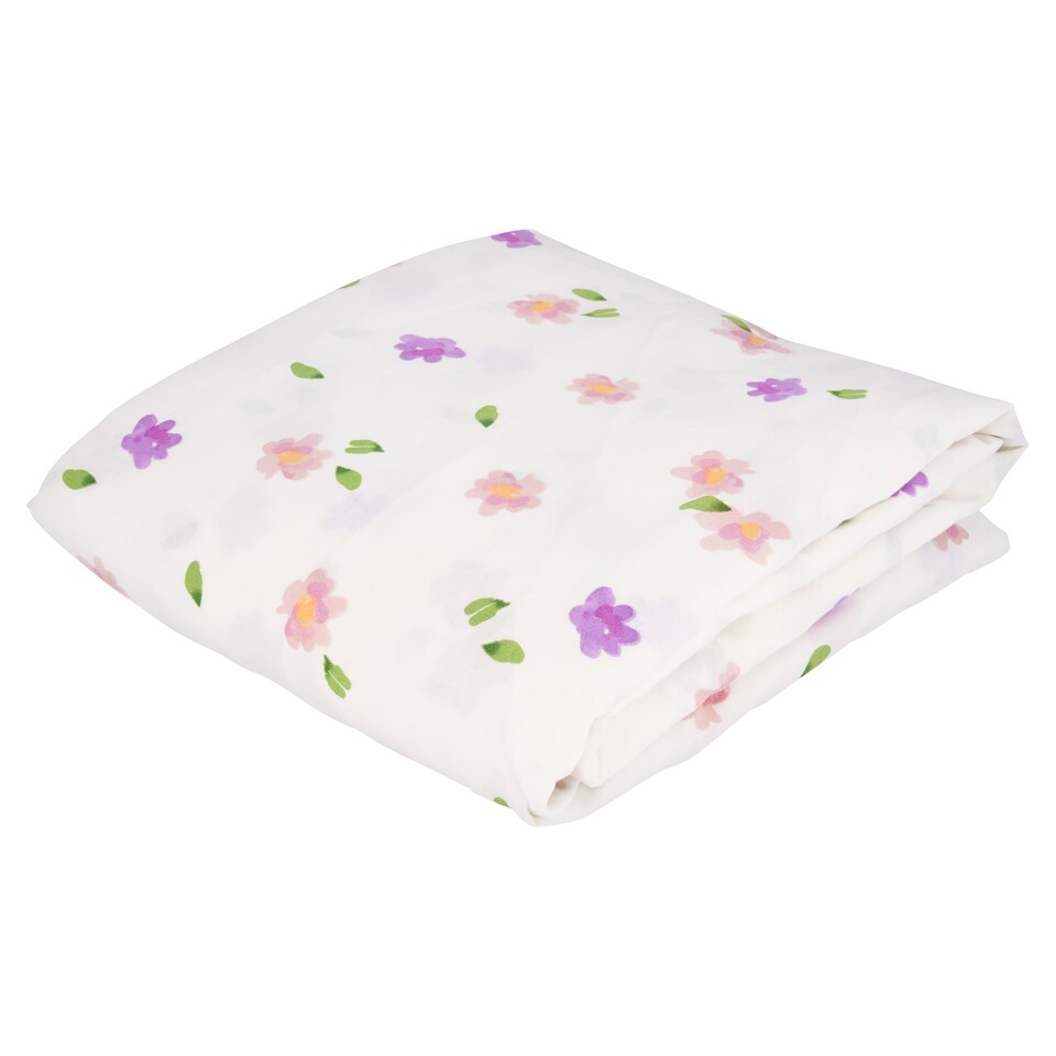 Tesco 100% Cotton Ditsy Floral Fitted Sheet KS