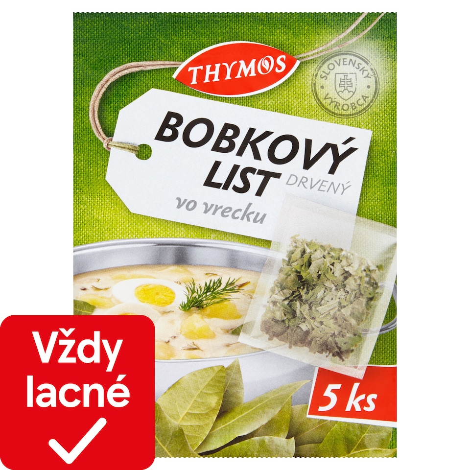 Thymos Bobkový list drvený vo vrecku 5 x 1 g (5 g)