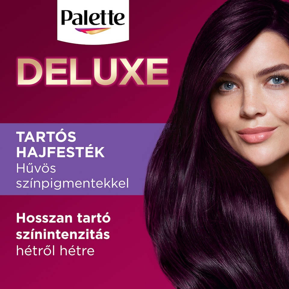 Palette Deluxe 4-99 padlizsán tartós hajfesték   1. kép