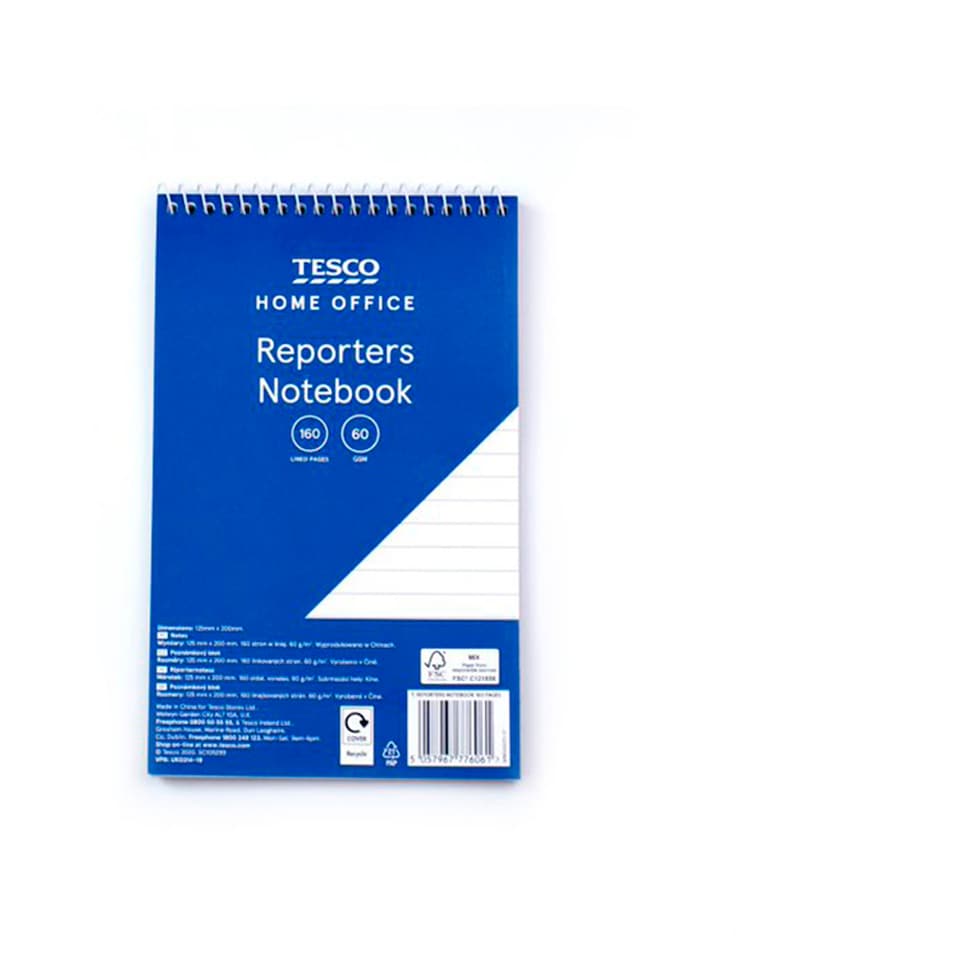 Tesco Reporters Notebook 160 Pages