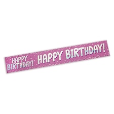 Tesco Pink Happy Birthday Banner