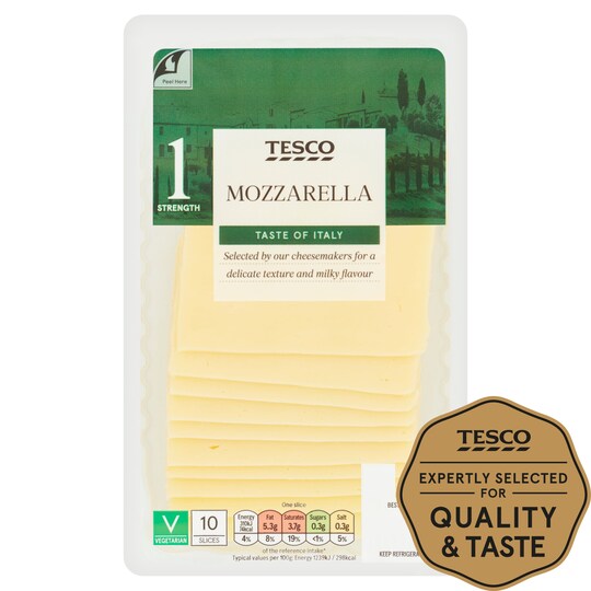 Tesco Mozzarella Slices 250G Tesco Groceries