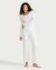 image 2 of F&F Cotton Rich Ribbed Fruit Print Long Sleeved Pyjamas in Multi White