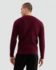 image 3 of F&F Waffle Knit Crew Neck Jumper with Wool in Burgundy