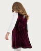 image 1 of F&F Girls Velvet Sleeveless Dress in Red