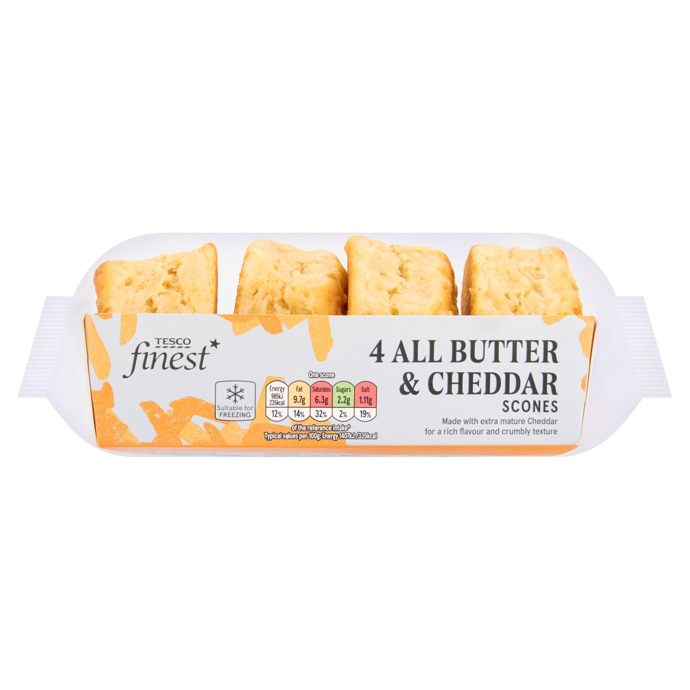 Tesco Finest All Butter & Cheddar Scones 4 Pack