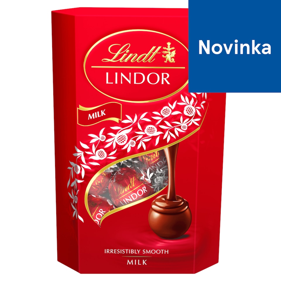 Lindt Lindor Mliečna čokoláda s jemnou tekutou náplňou 137 g