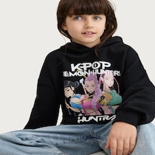 K-Pop Demon Hunters Cotton Rich Hoodie in Grey
