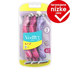 Gillette Venus 3 Colors Jednorazové Holiace Strojčeky, Balenie 6