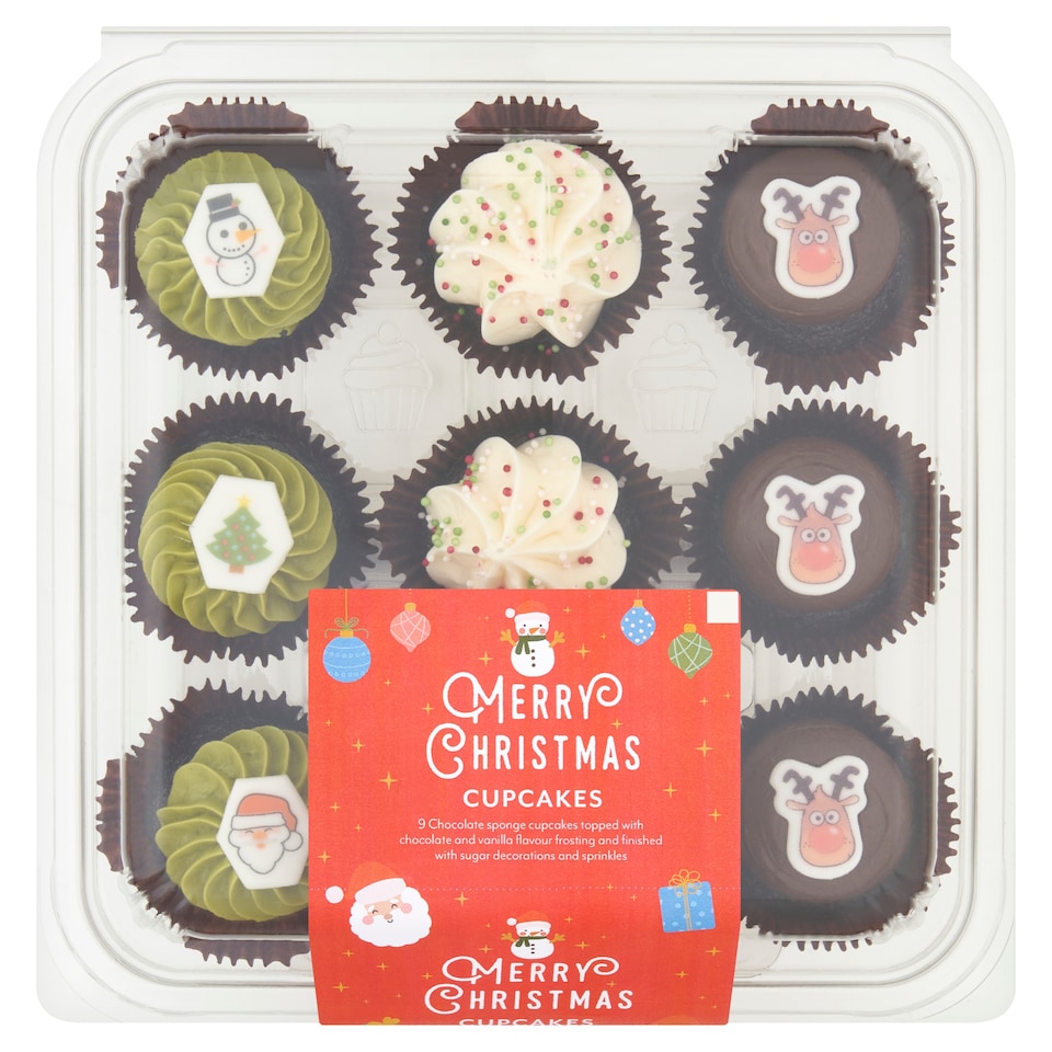 Scotts Bakery Merry Christmas Cupcake Platter 350g