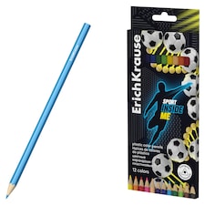Erich Krause Sport DNA Plastic Triangular Colored Crayons 12 pcs