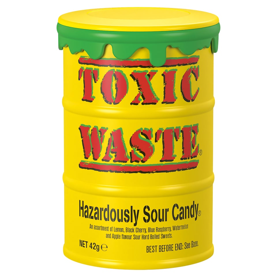 Toxic Waste Sour Candy Drum 42G