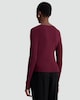 image 3 of F&F Keyhole Ribbed Knit Jumper in Burgundy
