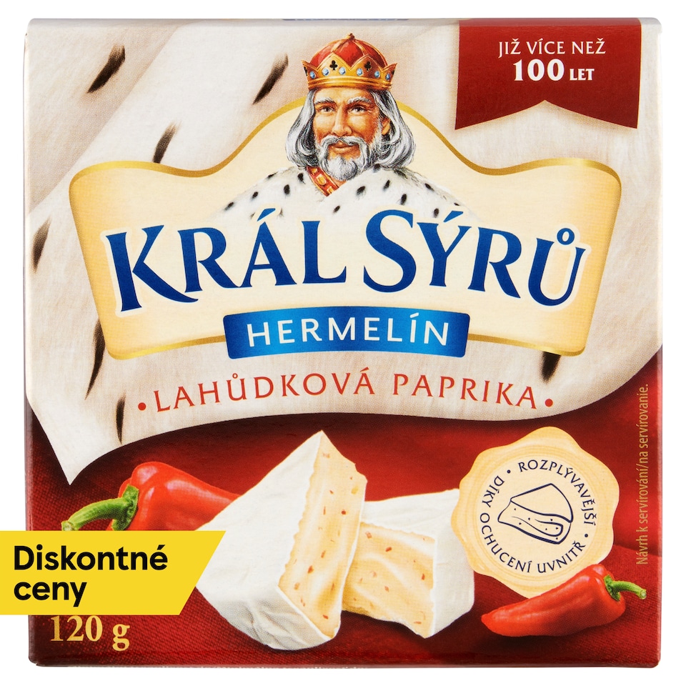 obrázok 1 z Král Sýrů Hermelín s paprikou 120 g