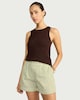 image 2 of F&F Seersucker Striped Shorts in Multi Green