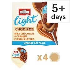 Muller Light Choc Pot Caramel Layers Desserts  4x80g