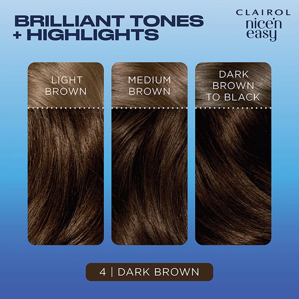image 1 of Clairol Nice ‘N Easy Dark Brown 4 Hair Dye