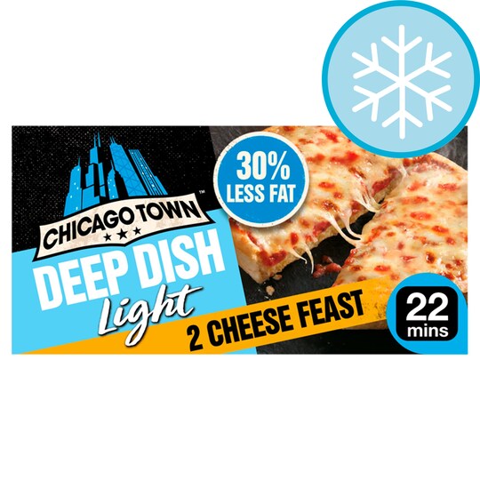 Chicago Town Deep Dish Light Cheese Pizza 2X151g Tesco Groceries