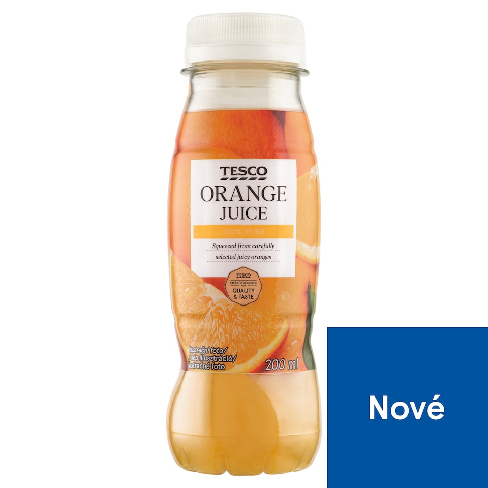 Tesco 100% pomerančová šťáva s dužninou 200ml