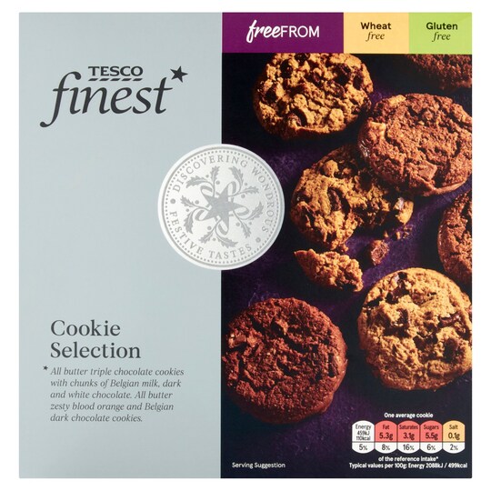 Tesco Finest Free From Cookie Selection 264G Tesco Groceries