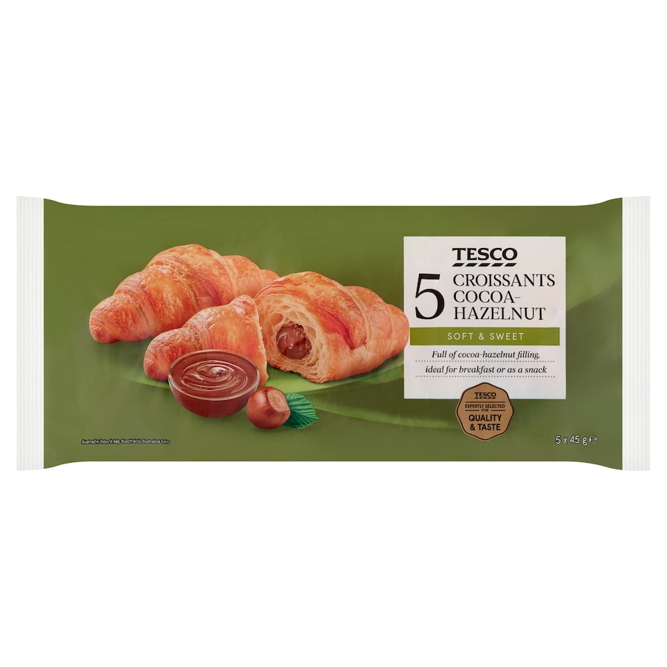 Tesco Croissant with Cocoa-Hazelnut filling 5 x 45 g (225 g)