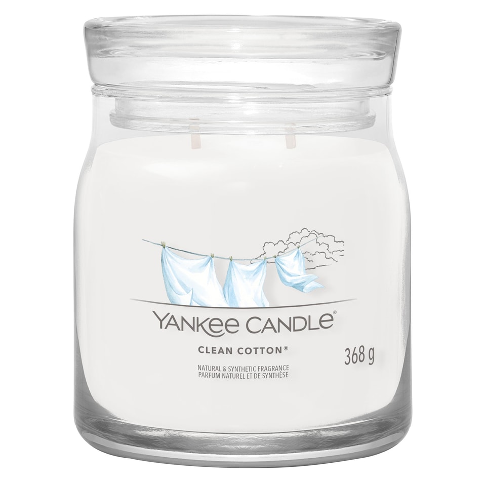 image 1 of Yankee Candle Signature Clean Cotton Medium Jar 368g