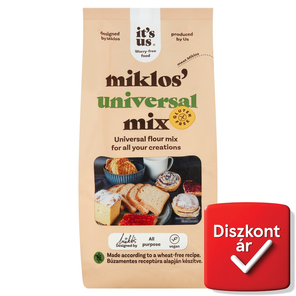 It's Us Miklos gluténmentes univerzális lisztkeverék 1 kg  1. kép