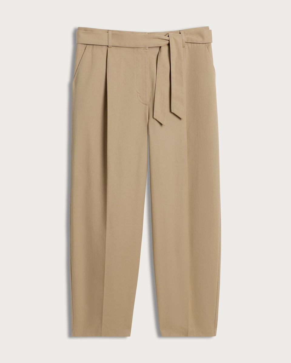 F&F Tie Waist Trousers in Mink