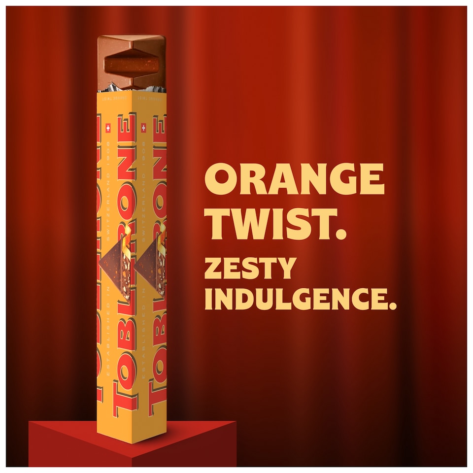 image 1 of Toblerone Orange Twist Milk Chocolate Bar 360g