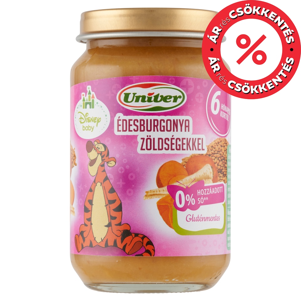Univer Disney Baby édesburgonya zöldségekkel zöldségpüré bébiknek 6 hónapos kortól 163 g  1. kép