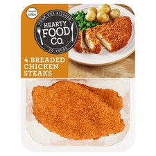 Hearty Food Co. 4 Breaded Chicken Steaks 505G