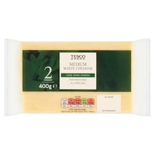 Tesco Medium White Cheddar 400g