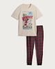 image 4 of Marvel Comic Print T-Shirt and Joggers Pyjamas in Multi